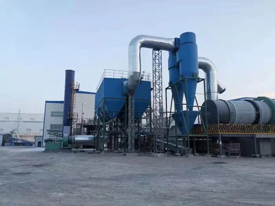Installation of hot air furnace for potassium sulfate drying granulation system is completed